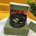 GUCCI Men's Black Genuine Leather Belt - Image 8