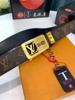 Louis Vuitton LV Automatic Buckle Gold Buckle Belt - Image 3