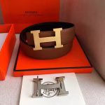 Hermes OSCAR BELT BUCKLE Reversible Leather Belt