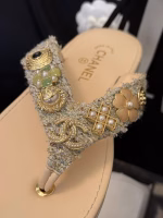 CHANEL Gemstone Thong Sandals - Image 5