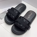 Dior 2025 Letter Jacquard Webbing Platform Slides