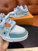 Louis Vuitton Trainer Couple's Retro Basketball Sneakers - Image 5
