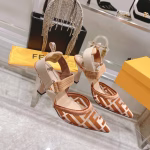 FENDI Breathable & Comfortable High-Heel Sandals and Single Shoes - Image 3