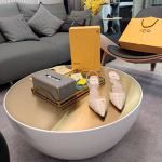 Fendi 2025 Spring-Summer Leather Rope Woven First High-Heel Shoes