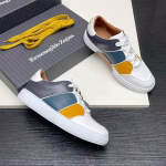 Zegna Smooth Leather Gradient Patchwork Low-Top Sneakers - Image 3