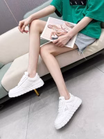 2022 New Prada White Shoes with Triangle Logo - Image 5