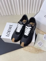 LOEWE Platform Color-Block German Training Sneakers / Retro Running-Inspired Sneakers / White Sneakers - Image 4