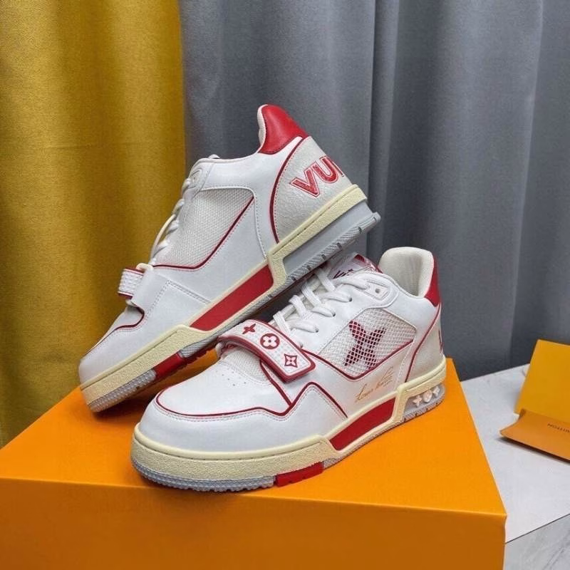 3 LV Trainer Floral White Sneakers - Image 1