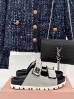 Miu Miu 2025 Spring-Summer New Collection Velcro Beach Slippers for Women - Image 4