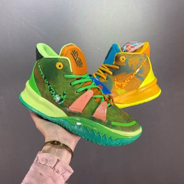 3 Company-grade Nike Kyrie 7 Pre Heat - Irving 7th generation yellow-green split basketball shoes - Image 1