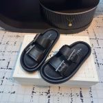 Alexander McQueen 2025 Early Spring New Platform Buckle Slide Sandals with Height Increasing Sole