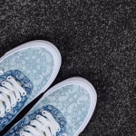 Vans Denim Blue and White Paisley Canvas Shoes - Image 5