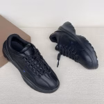 Burberry Men's Scoot Collection Leather Casual Shoes with Topstitching - Image 2