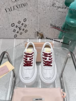 Miu Miu New American Retro Style Lace-Up Distressed Sneakers - Image 7