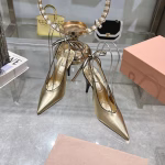 Miu Miu 2025 Spring/Summer Pointed-Toe High-Heeled Slingback Sandals - Image 3