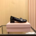 Miu Miu New Style Block Heel Flat Shoes - Image 4