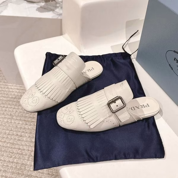 3 PRADA 2025 New Vintage Runway Fringed Loafers & Mules Collection - Image 1