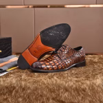 LV (Louis Vuitton) original crocodile leather shoes - Image 9