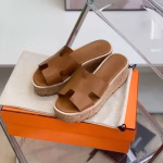 Hermès 2022 New Platform Slippers
