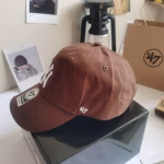 MLB Coffee Colored Soft-Top Baseball Cap (White Large NY Yankees Logo) - Image 2