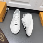 TOD'S New Collection Men's Leather Lace-Up Casual Sneakers - Image 4
