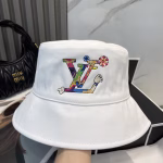 LV Louis Vuitton Classic White Bucket Hat - Image 2