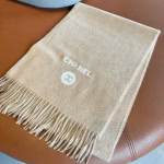 Chanel 100% Cashmere Water Wave Pattern Scarf - Image 5