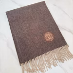 Chanel Gradient Color-Block Openwork Scarf with Double C Logo - Image 4