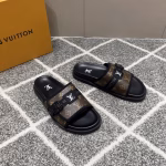 LV Louis Vuitton Men's Monogram Slippers - Image 3