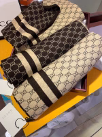 GUCCI Men's Classic Large G Jacquard Cashmere Scarf - Image 3