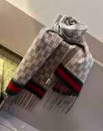 Gucci Double G Lamb Wool Jacquard Scarf - Image 8