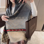 Gucci Double-Sided Jacquard Fringed Scarf - Image 3
