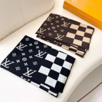 LV Louis Vuitton 100% Imported Knitted Cashmere Scarf