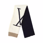 LV Louis Vuitton Cable Letter Knit Scarf - Image 3