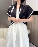 Chanel Classic Double C Portrait Twill Silk Square Scarf - Image 11