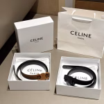 Celine Arc de Triomphe Black and Brown Women's Belt