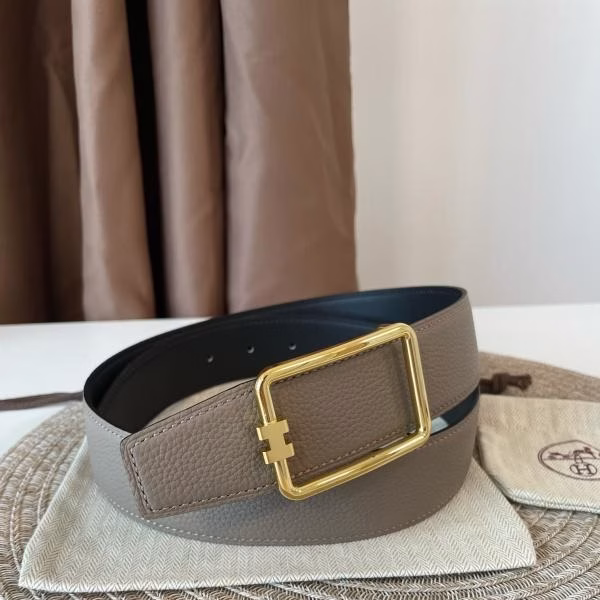 3 Hermès Men's 38MM Brown Reversible Belt (Same Style as on the Official Website) - Image 1