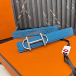 Hermès Metal Buckle Belt with Reversible Swift & Epsom Calfskin Leather - Image 5