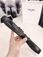 CELINE Women's 2.5cm Black Belt - Image 5