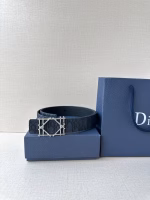 DIOR 3.5cm Width Stainless Steel Buckle Belt - Image 4