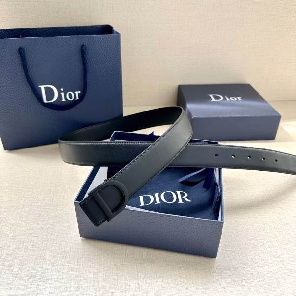 3 Dior Men's CD Buckle Double-sided Belt - Image 1
