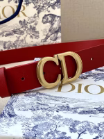 Dior Women's 3.0cm Vintage Buckle Double-sided Cowhide Belt - Image 3
