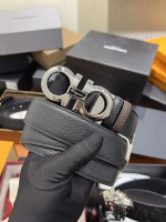 Ferragamo Classic Lychee Grain Men's Belt - Image 7