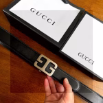 Gucci Hollowed-Out Automatic Snap Buckle Belt - Image 9