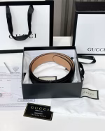 GUCCI All-Over Double G Embossed Belt - Image 9
