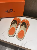 Hermès Orange Top-Tier Handcrafted Slippers - Image 5