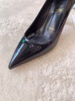 Christian Louboutin 2023 Black Red-Soled Banana Heel Pumps - Image 5