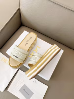 Dior Spring-Summer New Jelly-Color Flat Slide Sandals with Color Blocking for Women - Image 2