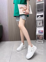 2022 New Prada White Shoes with Triangle Logo - Image 4
