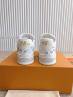 LV x Takashi Murakami Collaborative LV Trainer Sneakers - Image 6